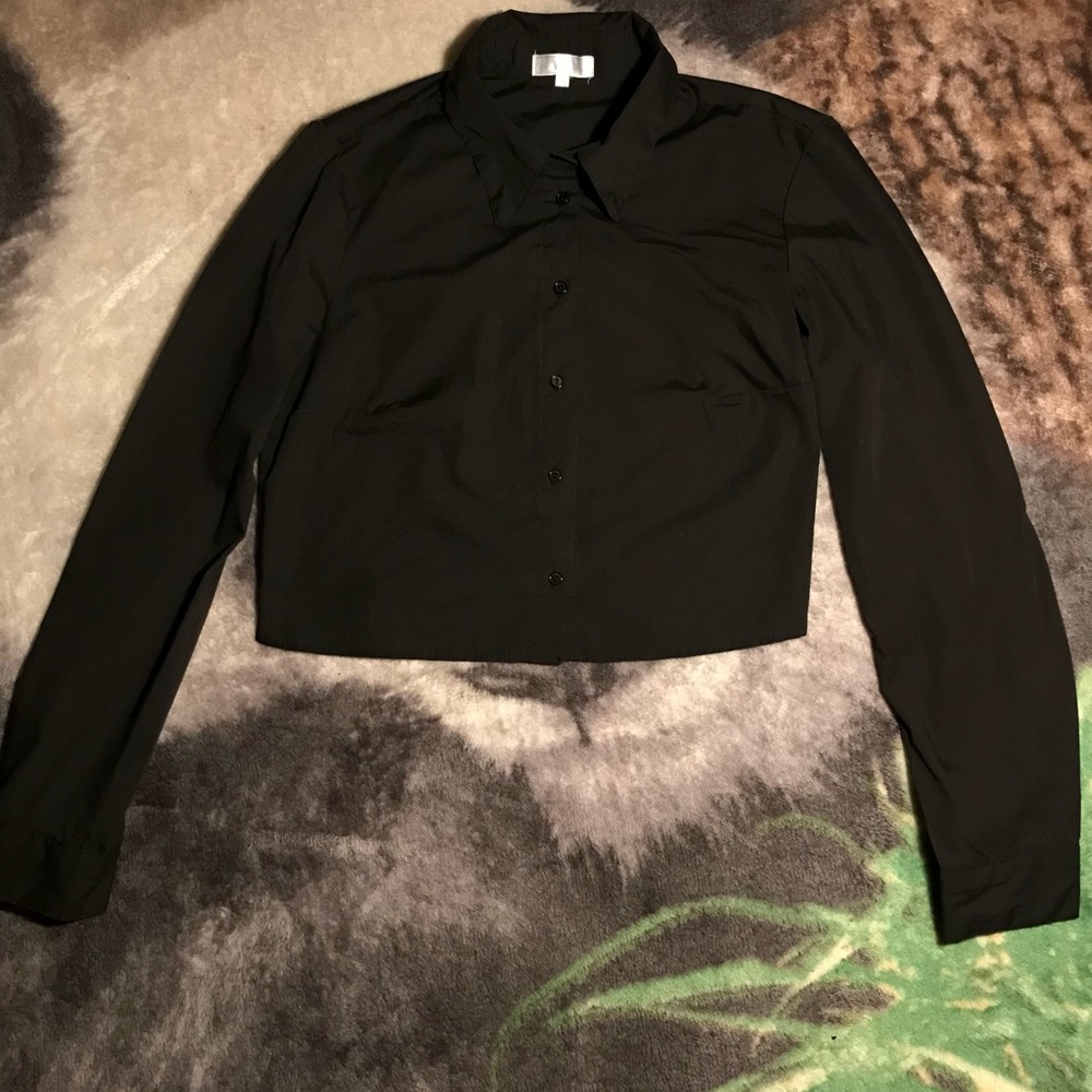 Women's Button-Up Crop Top